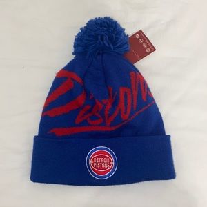 MITCHELL AND NESS VTG BEANIE DETROIT PISTONS
